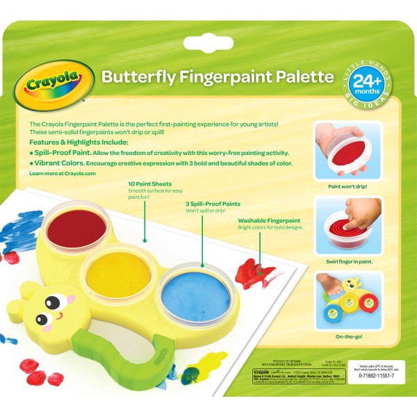 slide 2 of 2, Crayola Butterfly Fingerpaint Palette, 1 ct