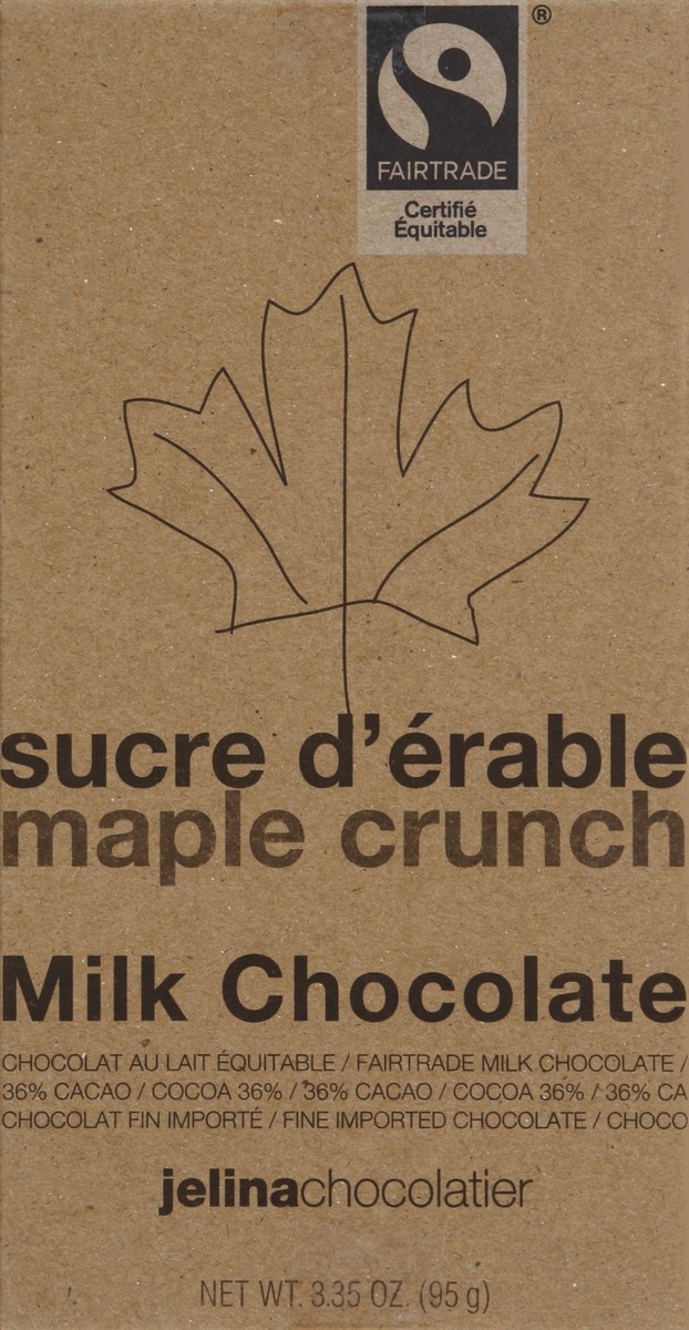slide 2 of 5, Jelina Chocolatier Maple Crunch Milk Chocolate, 3.35 oz