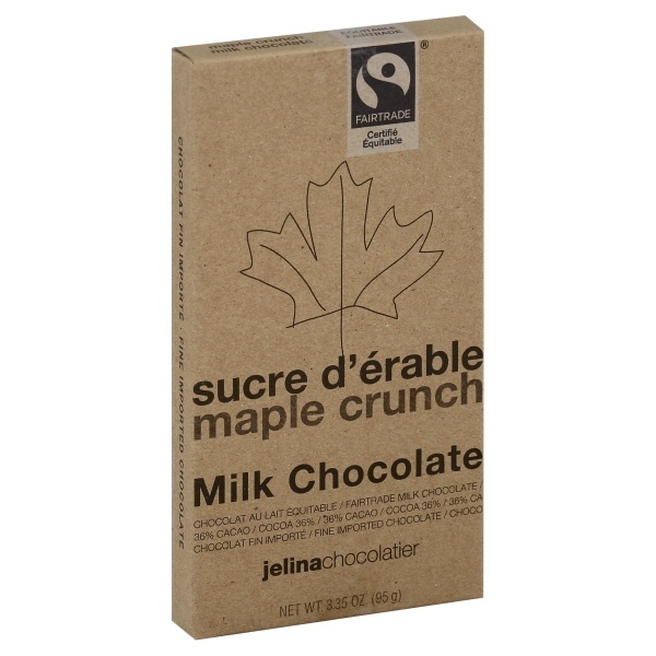 slide 1 of 5, Jelina Chocolatier Maple Crunch Milk Chocolate, 3.35 oz