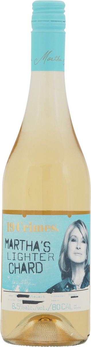 slide 8 of 9, 19 Crimes Martha's Chard Lighter Chardonnay White Wine 750ml, 750 ml