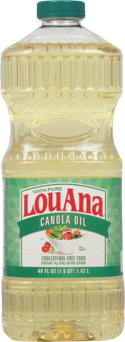 slide 6 of 9, LouAna 100% Pure Canola Oil 48 fl oz, 48 fl oz