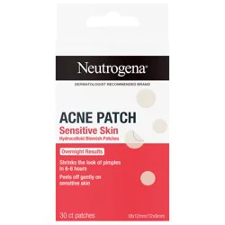 Neutrogena Acne Patches for Sensitive Skin, 2 Sizes, 30 Ct