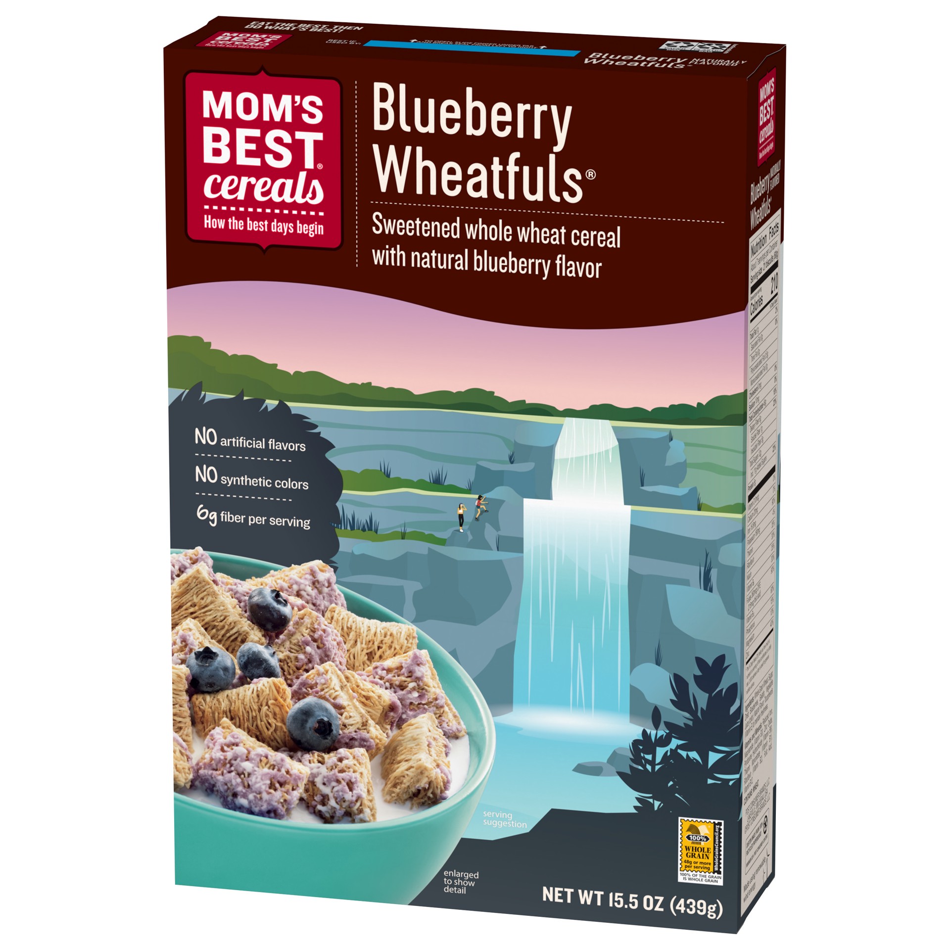 slide 5 of 5, MOM's Best Cereals Mom's Best Blueberry Wheatfuls Shredded Wheat Cereal, 15.5 OZ Box, 15.5 oz