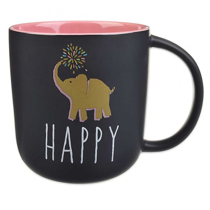 slide 1 of 1, Formation Brands Happy'' Elephant Statement Chalkboard Mug'', 1 ct
