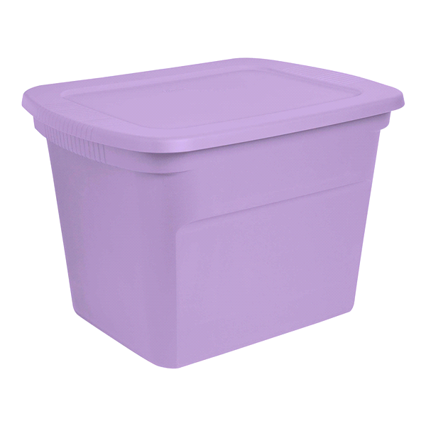 Sterilite 18 Gallon Tote Box Plastic, Purple 