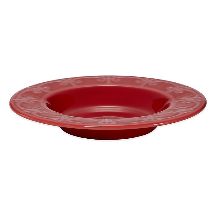 slide 1 of 1, Mikasa Sutton Rim Soup Bowl - Crimson, 1 ct