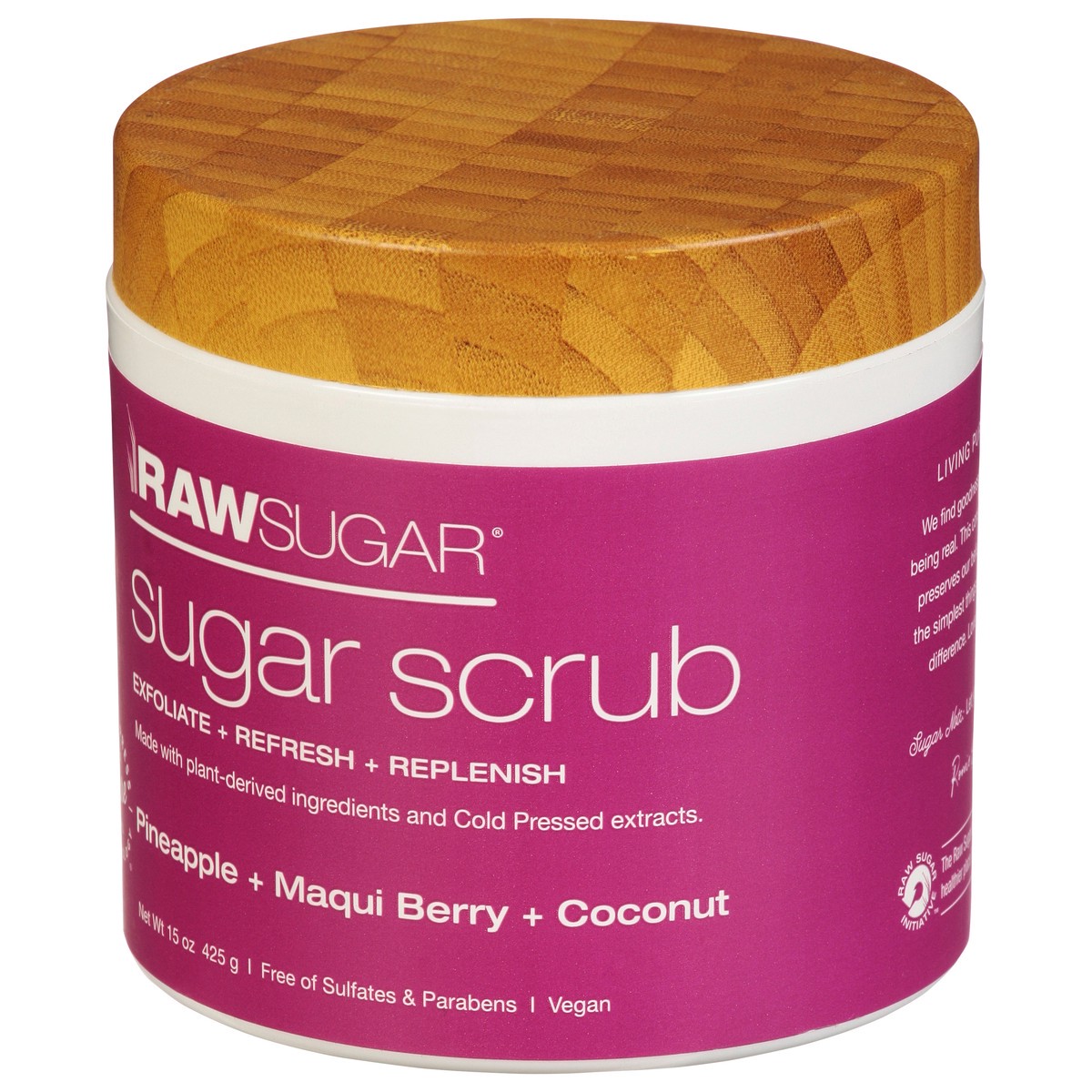 slide 7 of 13, Raw Sugar Sugar Scrub Pineapple + Maqui Berry + Coconut, 15 fl oz