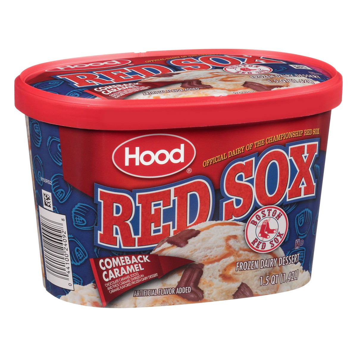 slide 2 of 10, Hood Red Sox Comeback Caramel Frozen Dairy Dessert, 1.5 qt