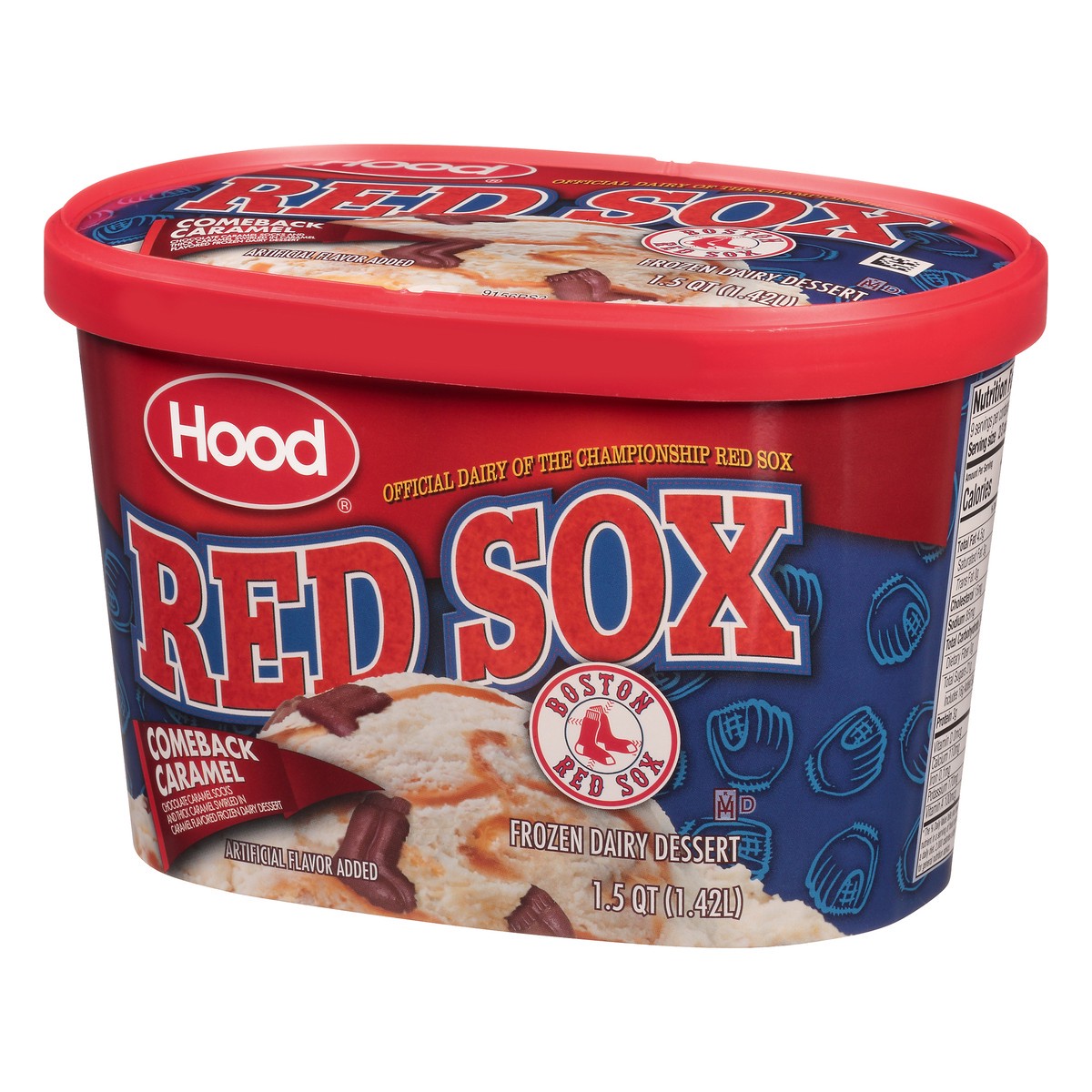 slide 3 of 10, Hood Red Sox Comeback Caramel Frozen Dairy Dessert, 1.5 qt