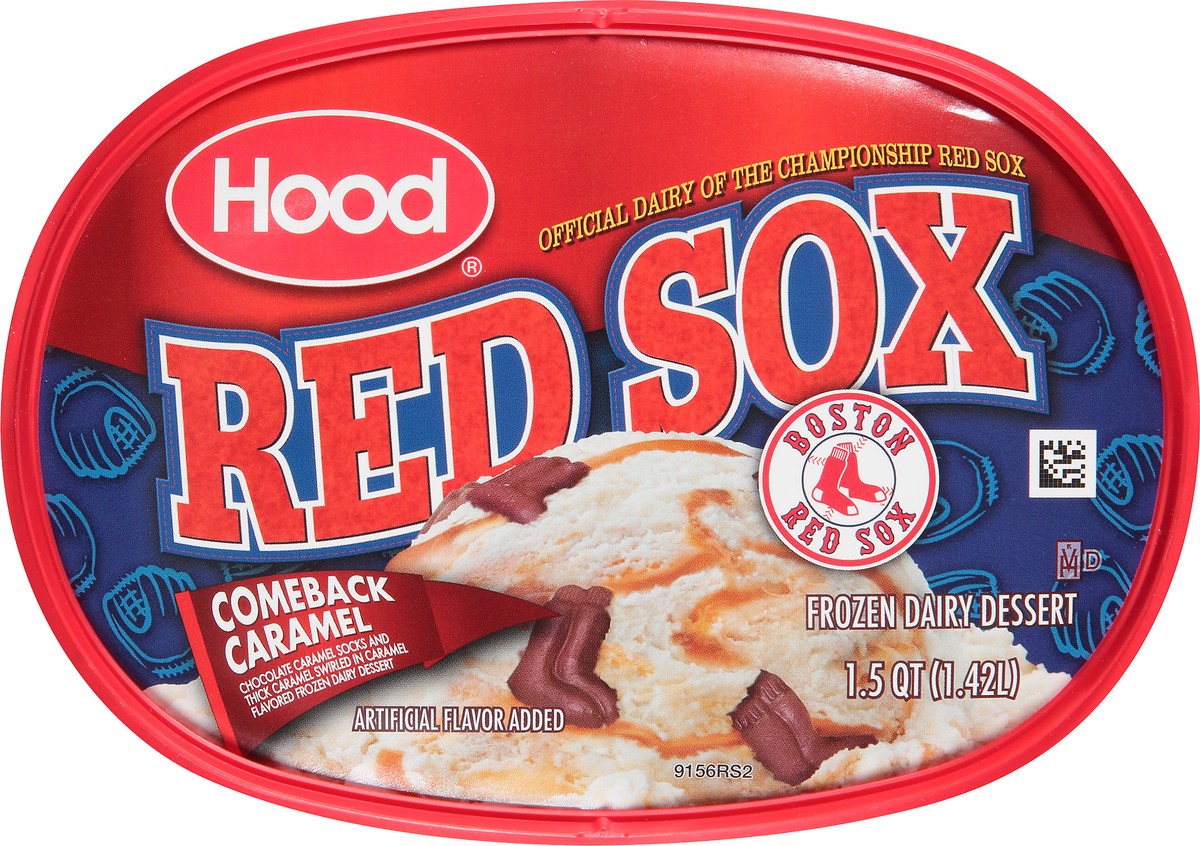 slide 6 of 10, Hood Red Sox Comeback Caramel Frozen Dairy Dessert, 1.5 qt