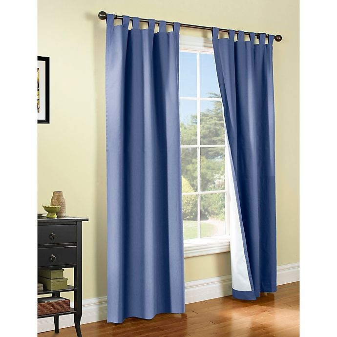 slide 1 of 1, Commonwealth Home Fashions Thermalogic Weathermate 84-Inch Tab Top Window Curtain Panels - Blue, 2 ct