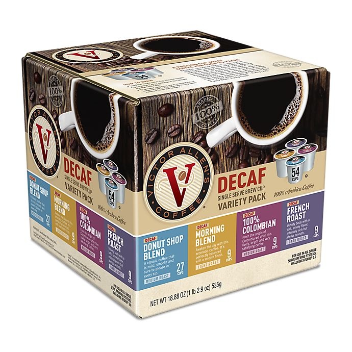 slide 1 of 2, Victor Allen Decaf Coffee Pods Variety Pack for Single Serve Coffee Makers, 54 ct