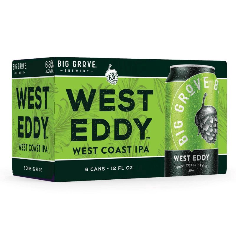 slide 1 of 2, Big Grove Brewery Big Grove West Eddy Beer - 6pk/12 fl oz Cans, 6 ct; 12 fl oz