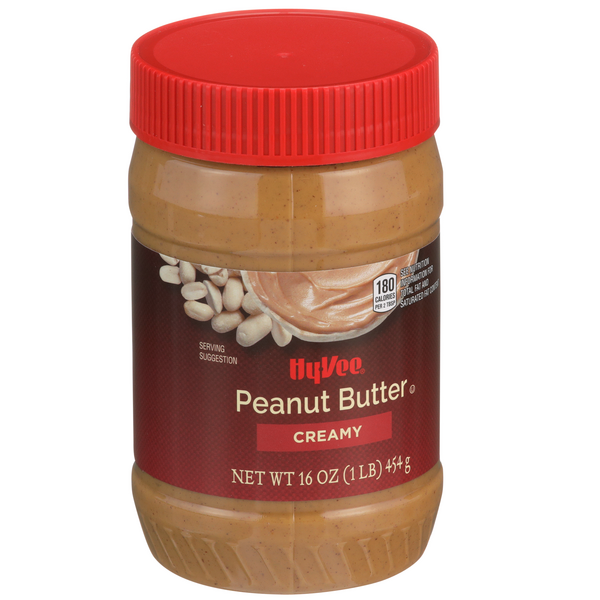 slide 1 of 1, Hy-vee Creamy Peanut Butter, 16 oz