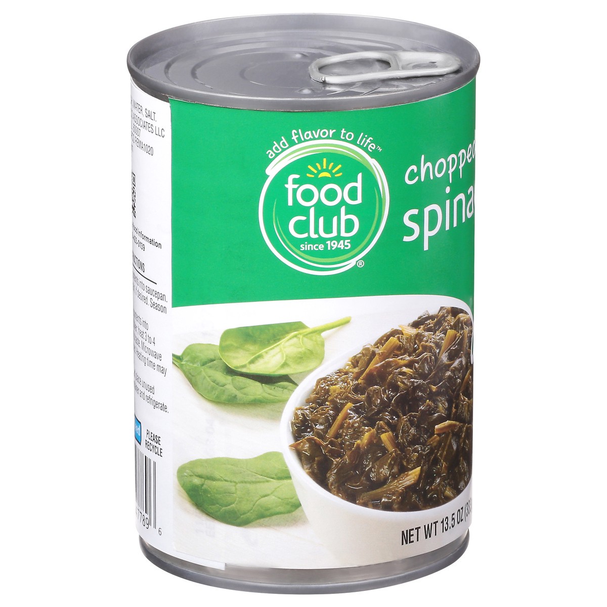 slide 8 of 9, Food Club Chopped Spinach 13.5 oz, 13.50 oz