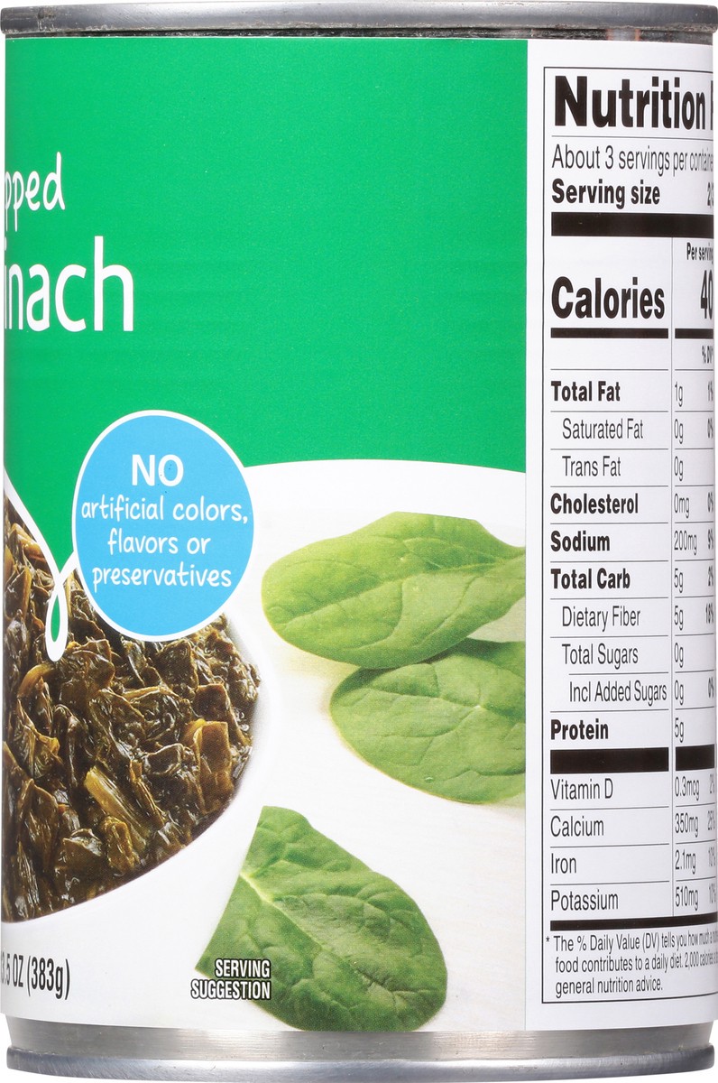 slide 7 of 9, Food Club Chopped Spinach 13.5 oz, 13.50 oz