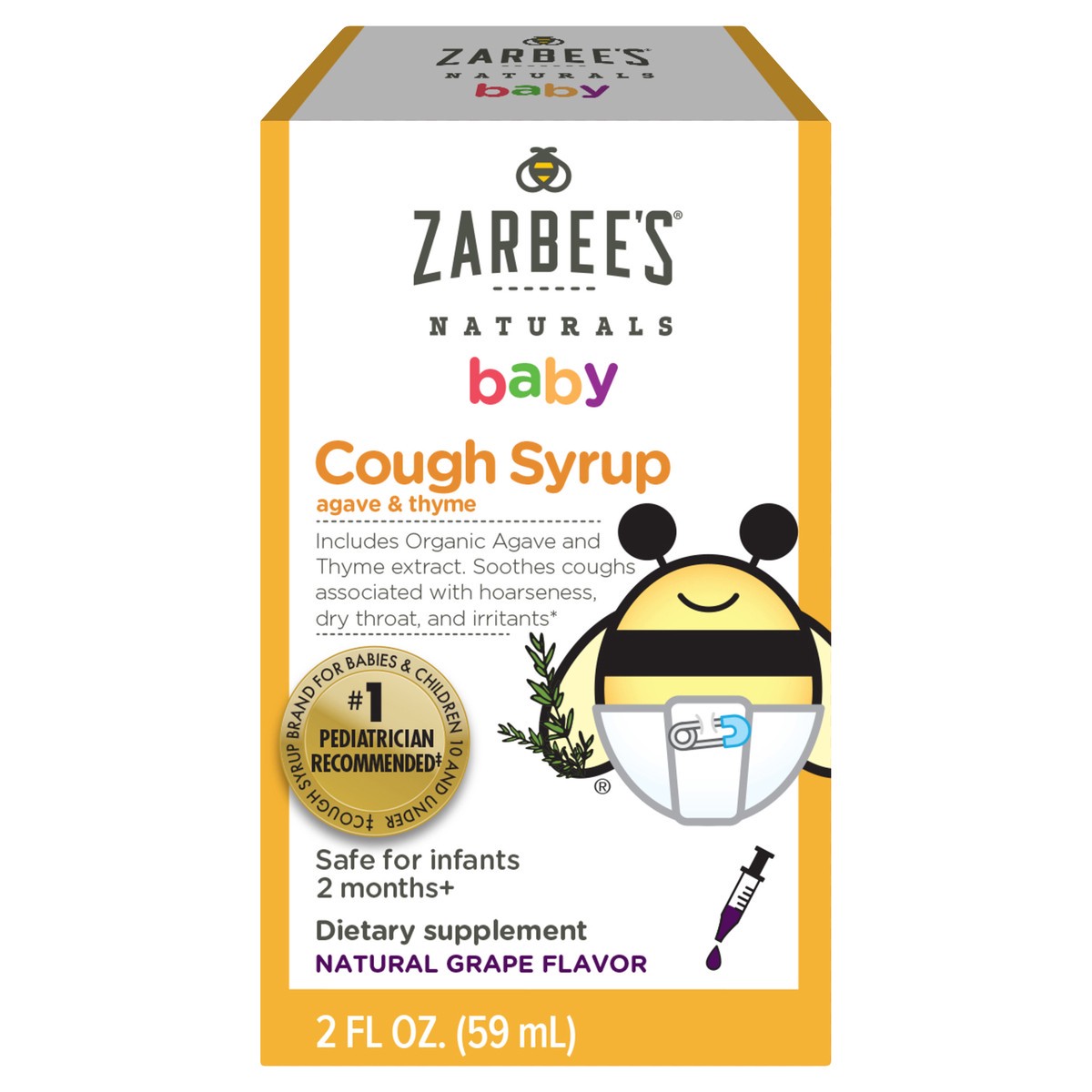 slide 1 of 9, Zarbee's Naturals Cough Syrup, 2 fl oz