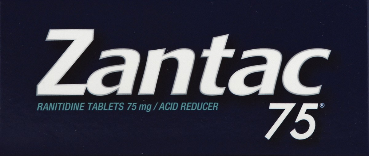 slide 2 of 6, Zantac Acid Reducer, 75 mg, Tablets, 80 ct