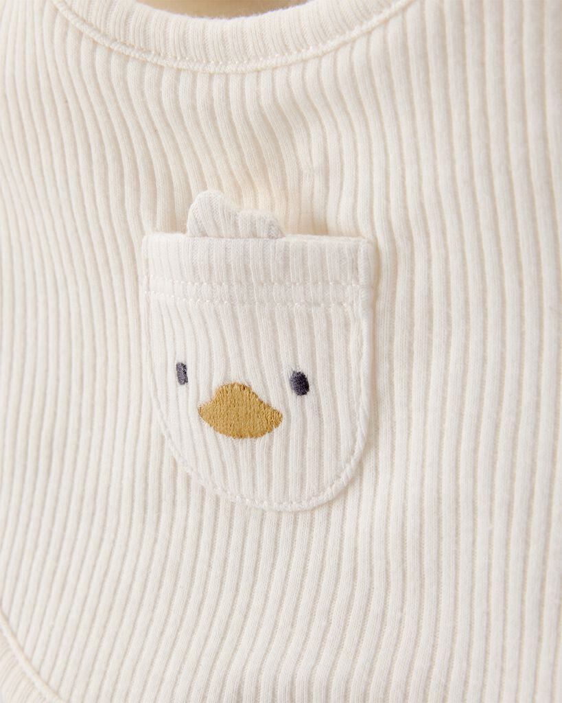 slide 3 of 3, Carter's Baby 3-Pack Duck Bibs Ivory OSZ, 1 ct
