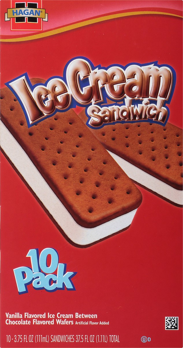 slide 6 of 10, Hagan Vanilla Ice Cream Sandwich, 3.75 oz (Pack of 10), 3.75 oz