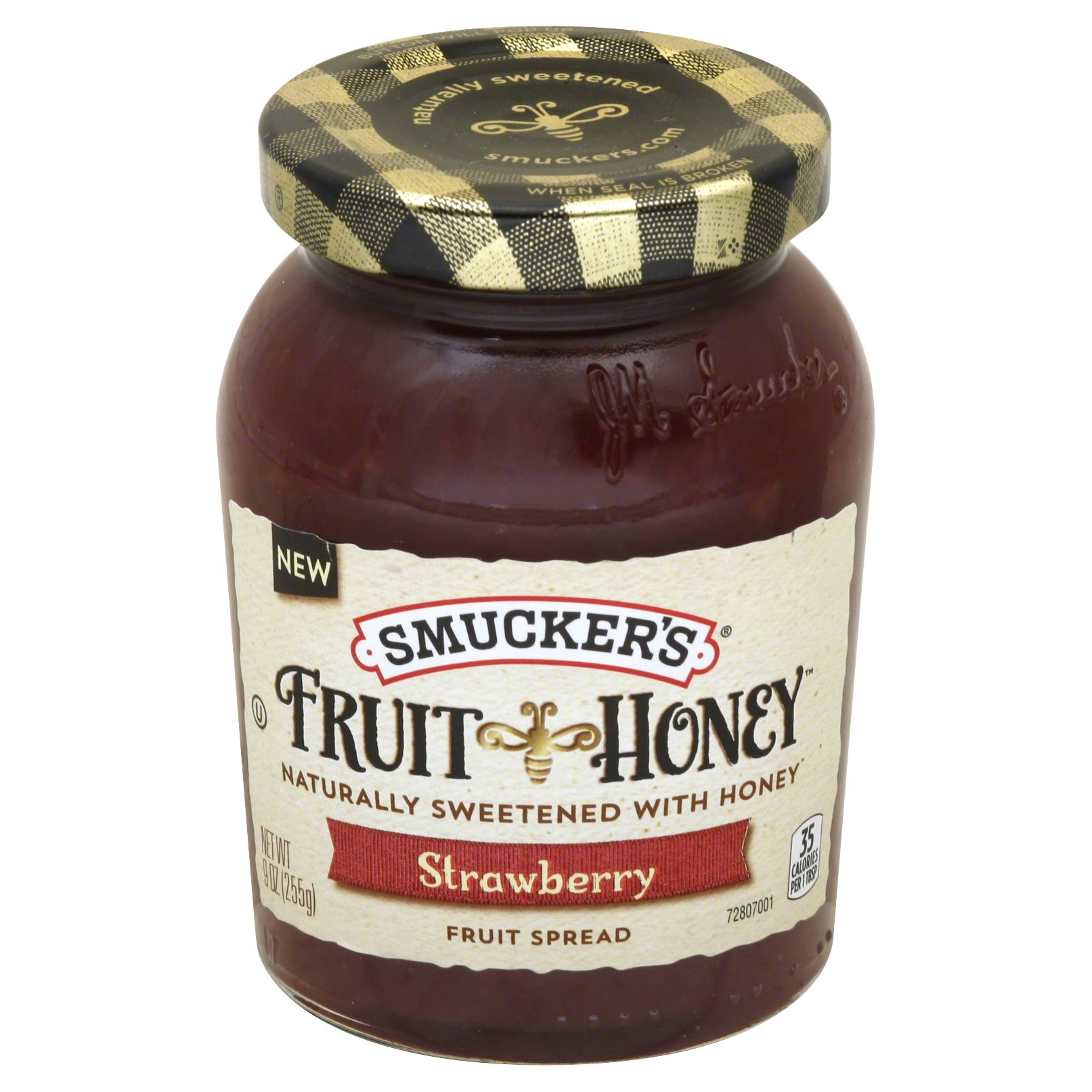 slide 1 of 6, Smucker's Fruit & Honey Strawberry Fruit Spread, 9 oz