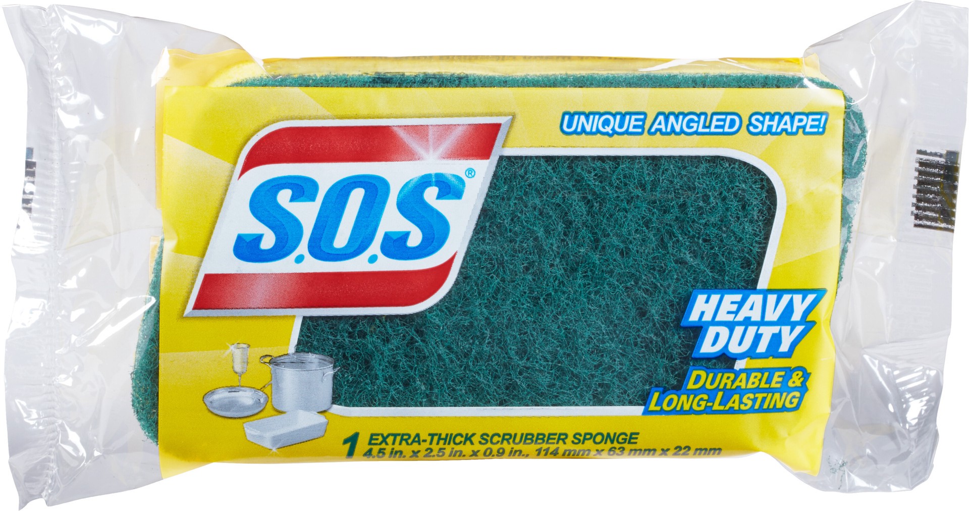 slide 1 of 4, S.O.S. Heavy Duty Scrubber Sponge, 1 ct