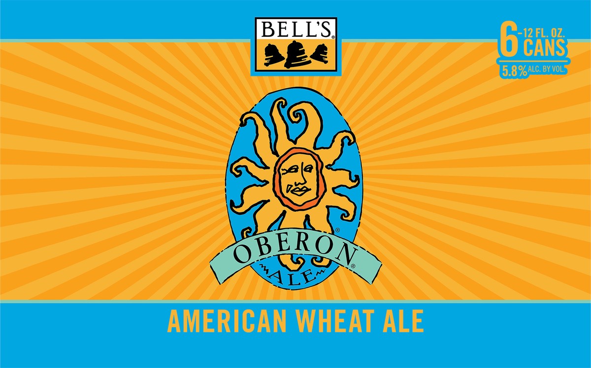 slide 7 of 8, Bell's Oberon Wheat Ale Beer, 6 Pack, 12 fl oz Cans, 6 ct; 12 oz