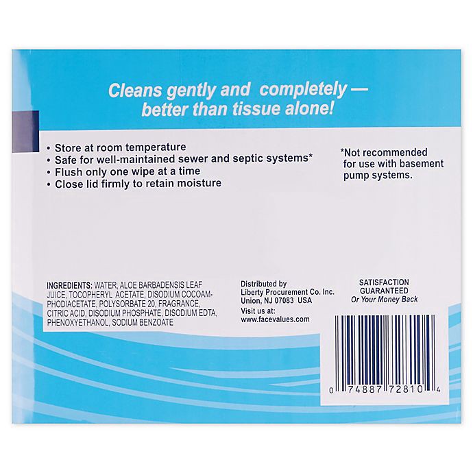 slide 2 of 3, Smart Values 60-Count Flushable Moist Wipes, 6 pk; 60 ct