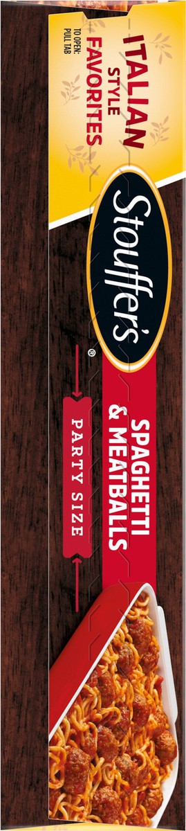 slide 6 of 14, Stouffer's Party Size Spaghetti and Meatballs Frozen Meal, 90 oz