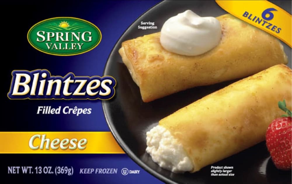 slide 1 of 1, Spring Valley Blintzes Cheese Filled Crepes, 13 oz