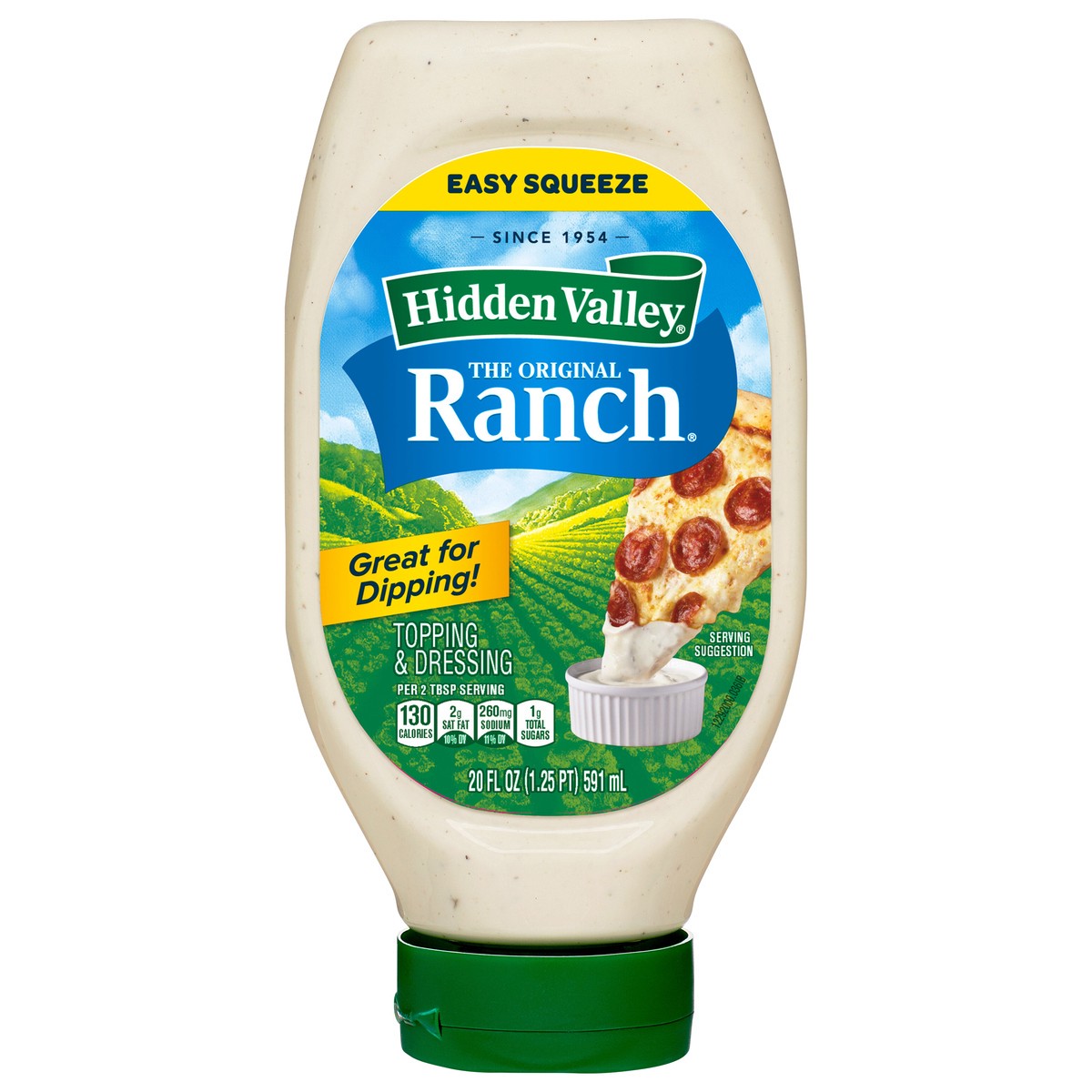 slide 1 of 9, Hidden Valley Easy Squeeze Original Ranch Salad Dressing & Topping, 20 oz