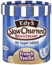 slide 1 of 6, Edy's Slow Churned Rich & Creamy No Sugar Added French Vanilla, 48 oz