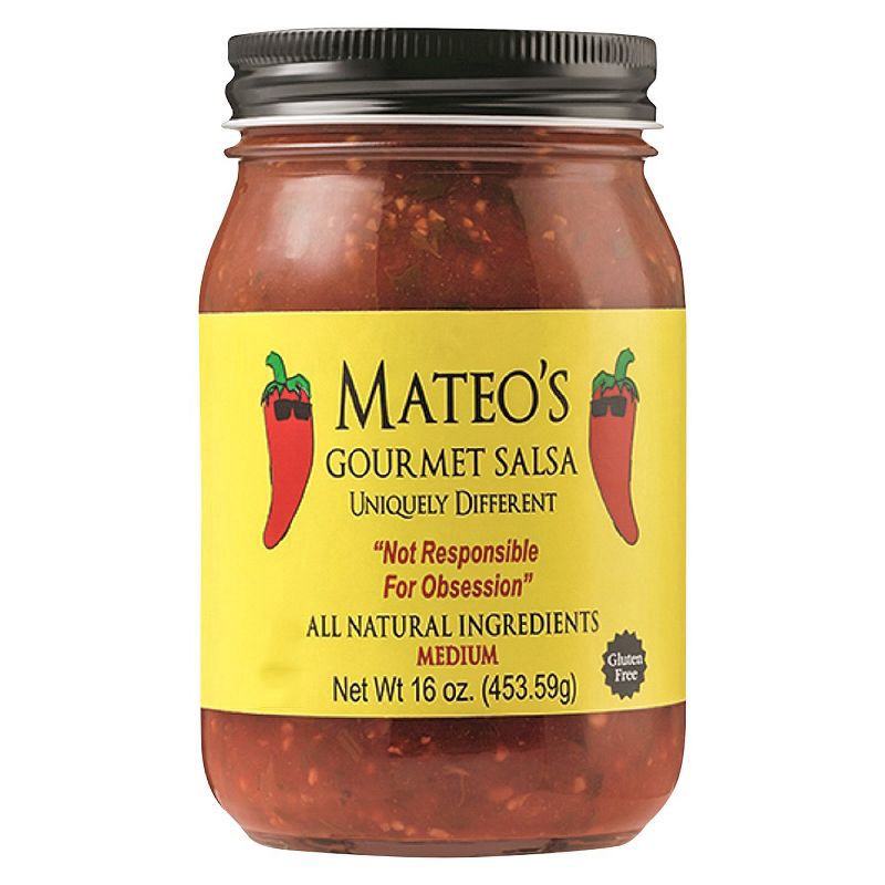 slide 1 of 3, Mateo's Gourmet Medium Salsa 16oz, 16 oz