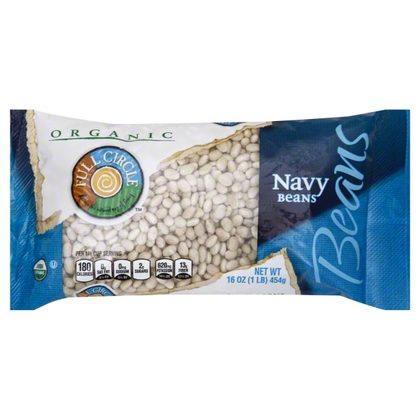 slide 1 of 6, Full Circle Market Organic Navy Beans, 16 oz