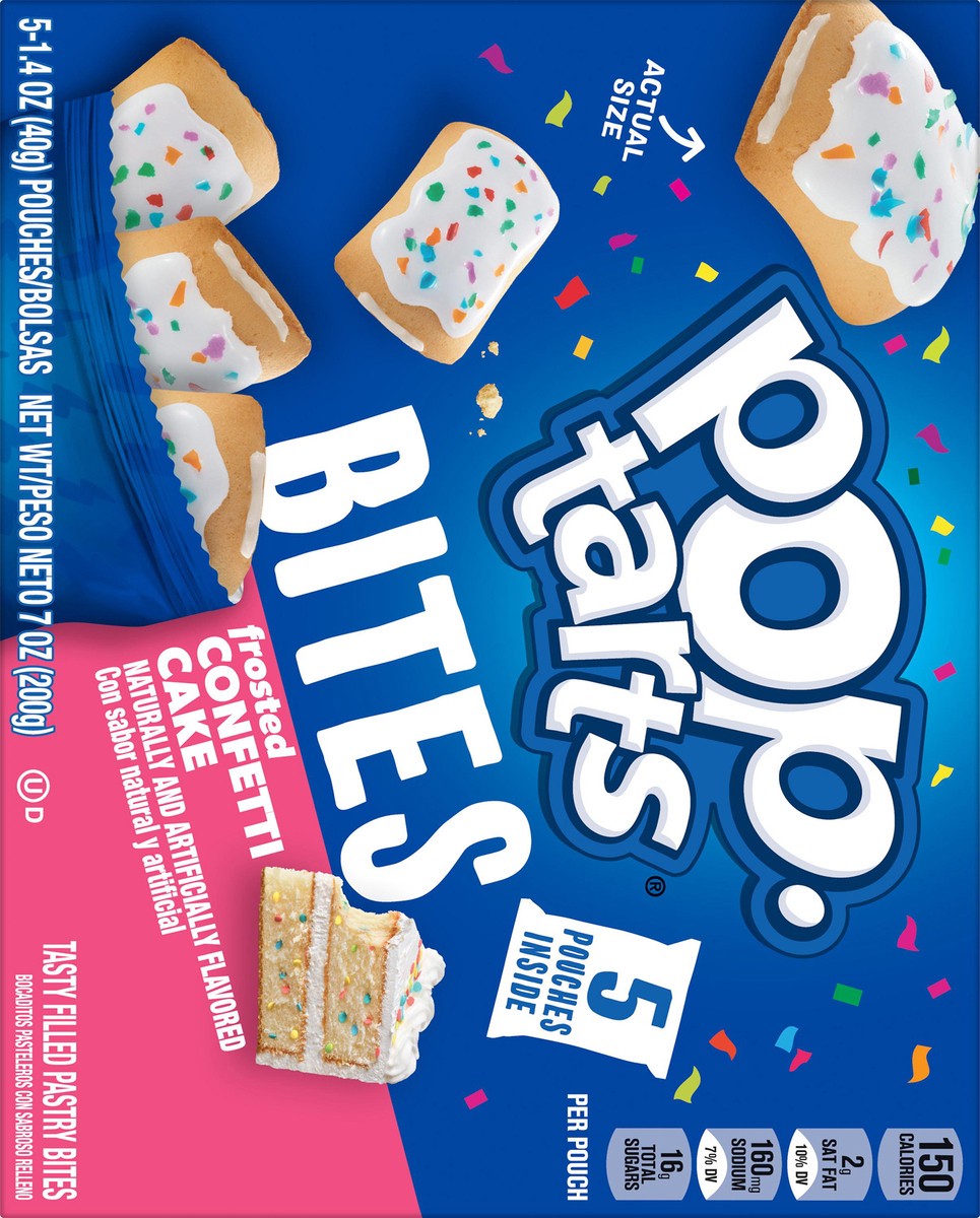 slide 6 of 12, Pop-Tarts Bites Baked Pastry Bites, Frosted Confetti Cake, 7 oz, 5 Count, 7 oz