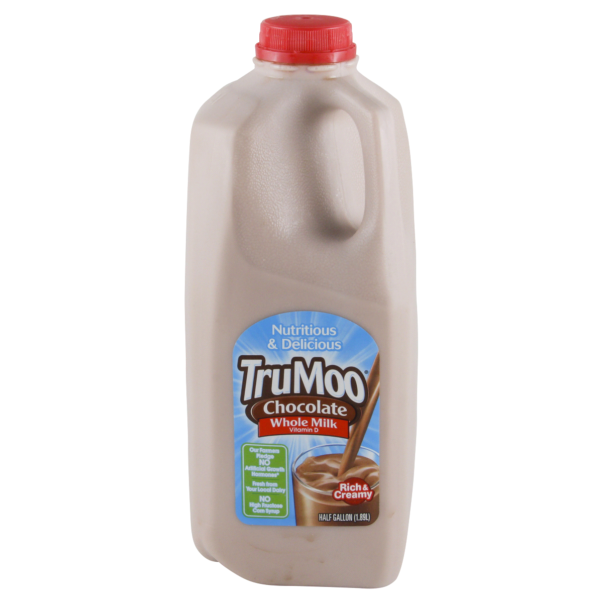 slide 1 of 5, TruMoo Chocolate Whole Milk, 1/2 gal