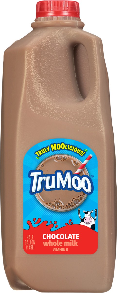 slide 4 of 9, TruMoo Chocolate Whole Milk, 1/2 gal