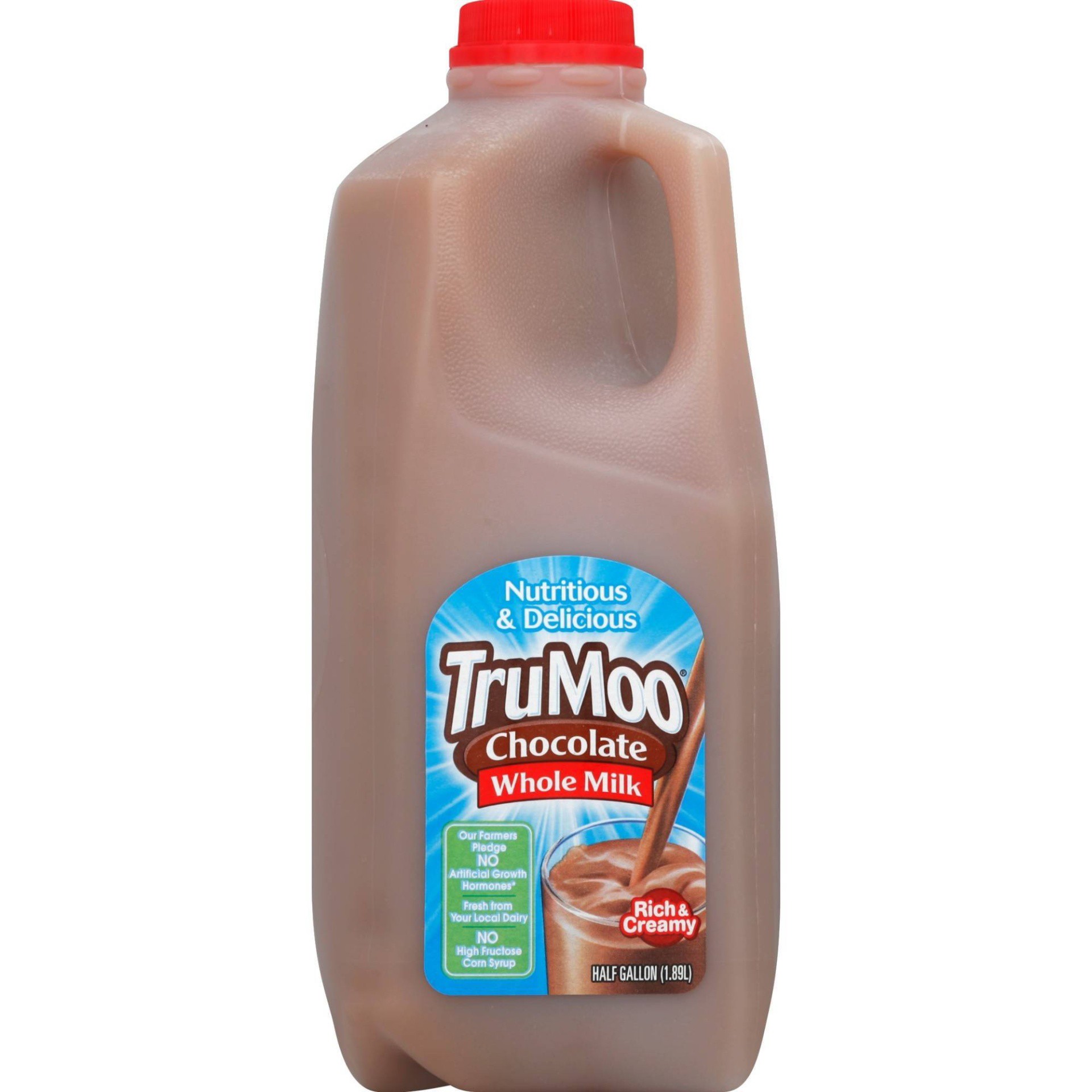 slide 1 of 9, TruMoo Chocolate Whole Milk, 1/2 gal
