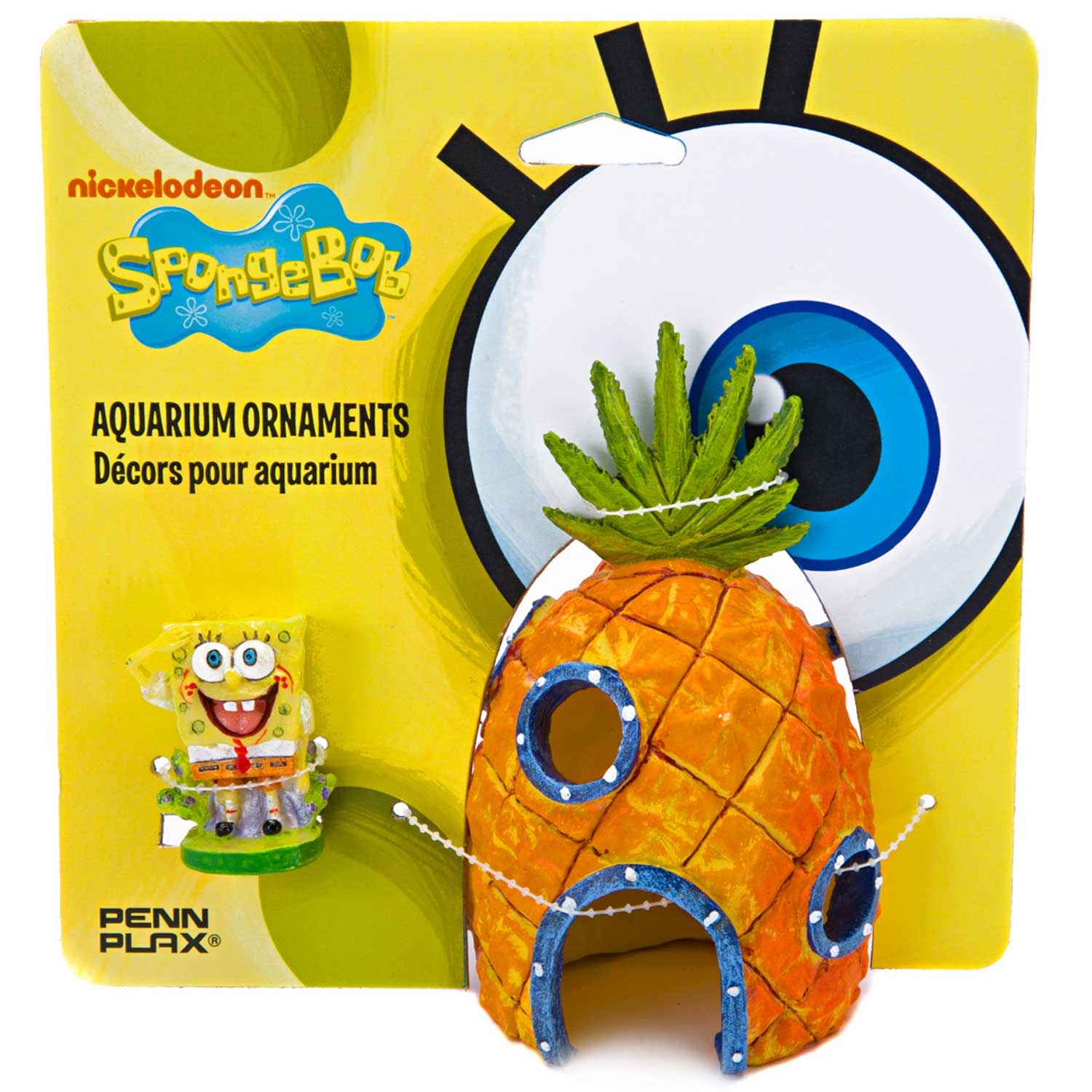 slide 1 of 1, Penn-Plax SpongeBob & Pineapple House Aquarium Ornament, 1 ct