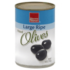 slide 1 of 1, Harris Teeter Pitted Olives - Ripe Large, 6 oz