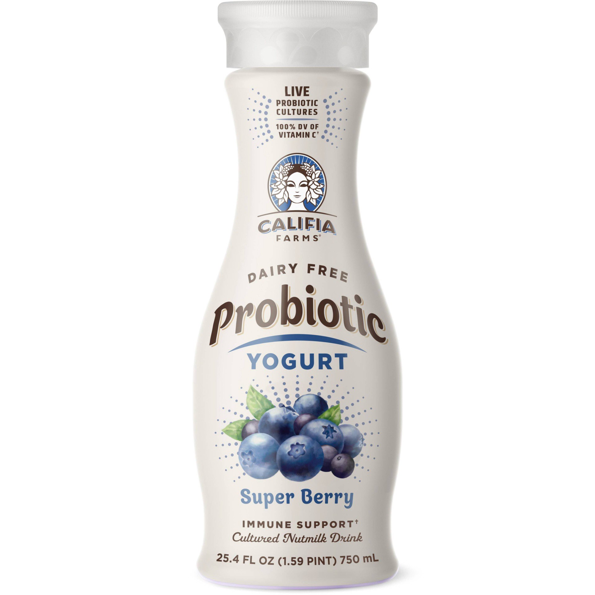 slide 1 of 4, Califia Farms Super Berry Dairy-Free Probiotic Yogurt Drink, 25.4 fl oz