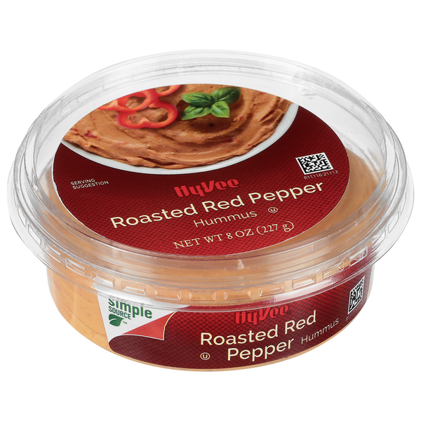 slide 1 of 1, Hy-vee Roasted Red Pepper Hummus, 8 oz