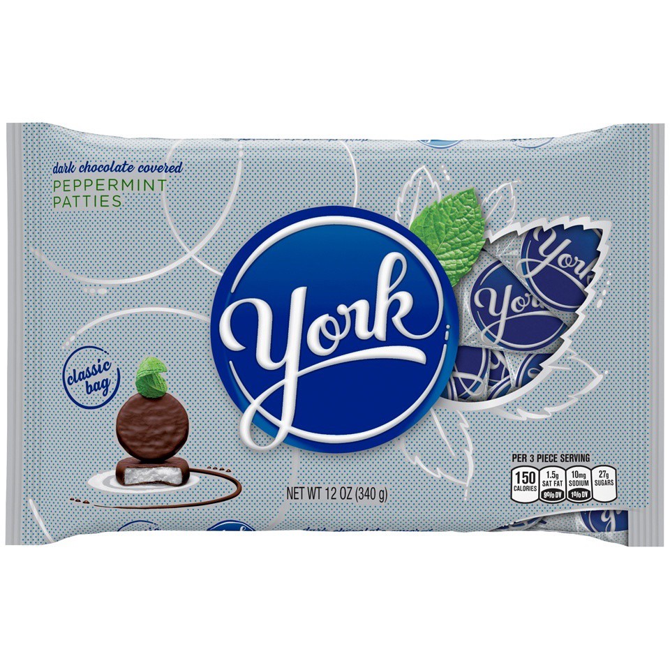 slide 1 of 1, York Dark Chocolate Peppermint Patties, 12 oz