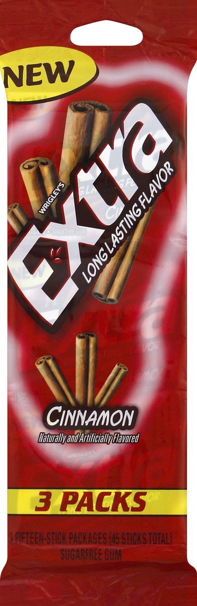 Extra Cinnamon Sugarfree Gum, multipack total 3 ct | Shipt