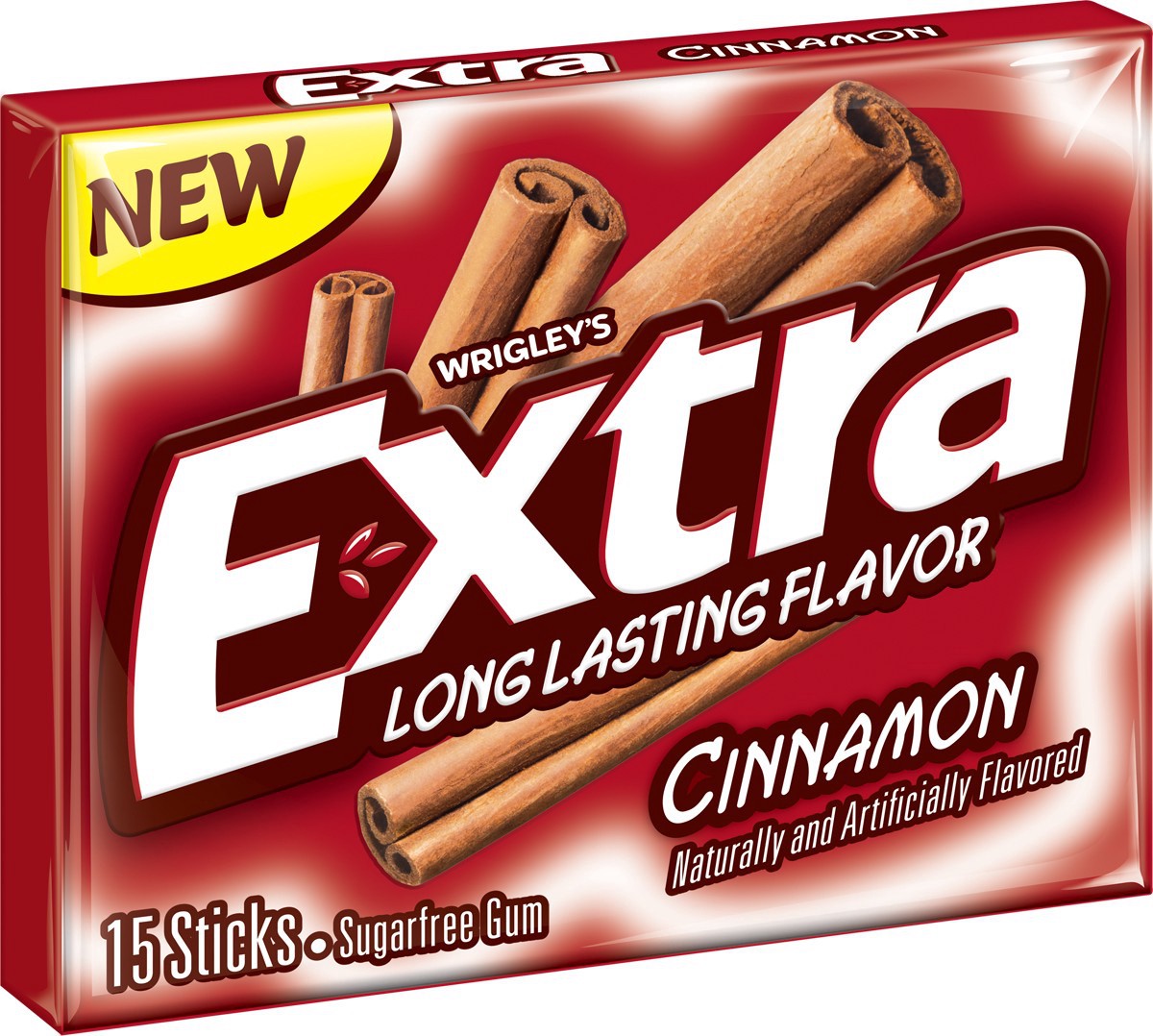 slide 5 of 6, EXTRA Gum Cinnamon Sugar Free Chewing Gum Bulk Pack, 15 Stick (Pack of 3), 3 ct