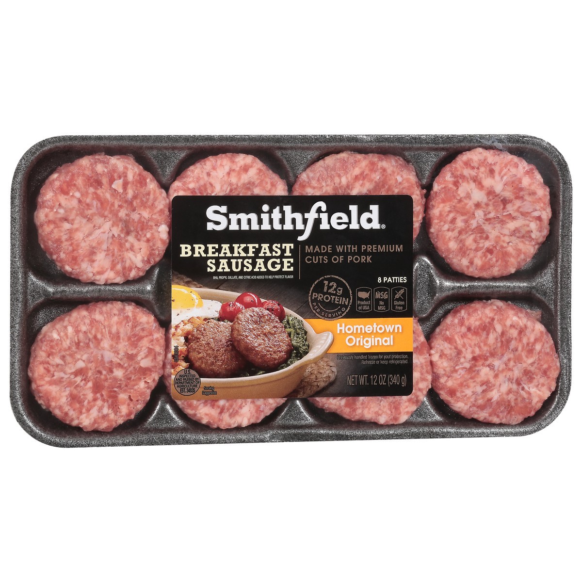 slide 5 of 9, Smithfield Hometown Original Breakfast Sausage 8 ea, 8 ct