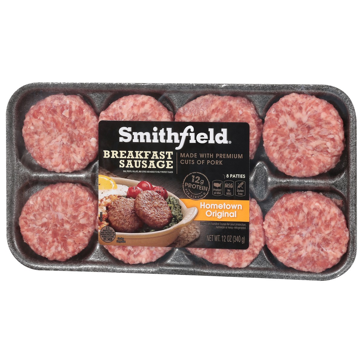 slide 4 of 9, Smithfield Hometown Original Breakfast Sausage 8 ea, 8 ct