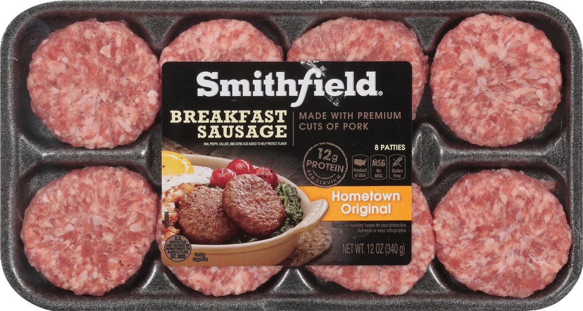 slide 3 of 9, Smithfield Hometown Original Breakfast Sausage 8 ea, 8 ct