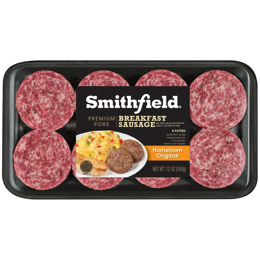 slide 1 of 9, Smithfield Hometown Original Breakfast Sausage 8 ea, 8 ct