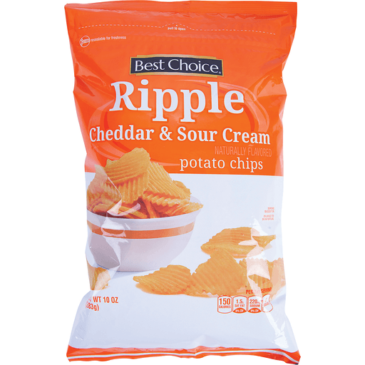 slide 1 of 1, Best Choice Cheddar Sour Cream Chips, 10 oz